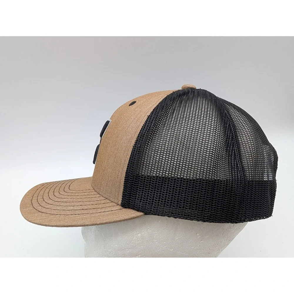 Hooey Brown Black Mesh Snapback Trucker Hat Embroidered Logo Mens Hat